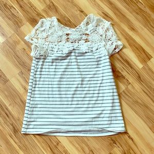 Lace detail top